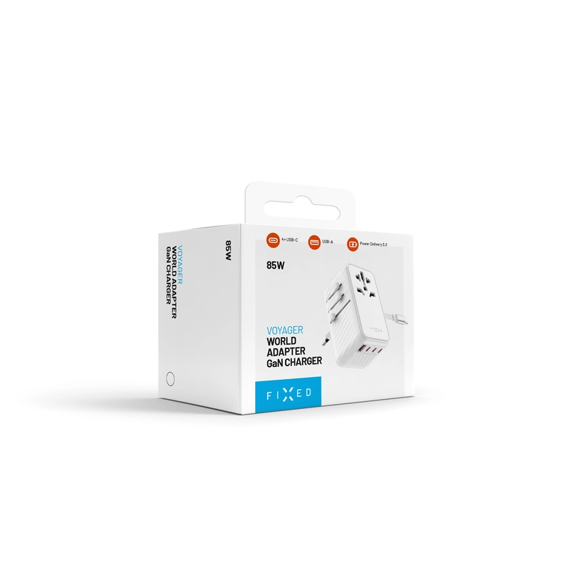 FIXED Reseadapter/laddare USB-C/-A 85W EU/UK/USA/AUS - 8017695