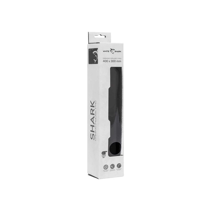 White Shark SHARK L Spelmusmatta 400x300mm Svart/Vit - 2053976