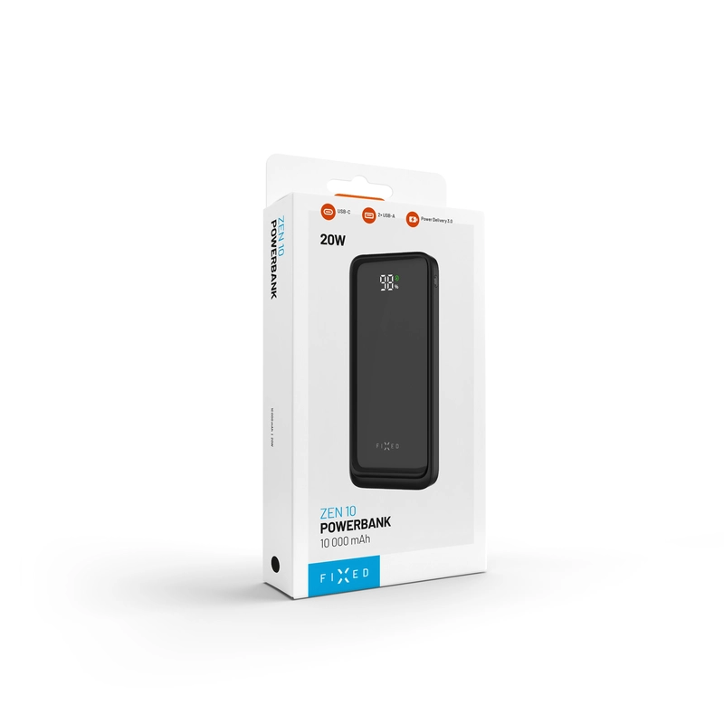FIXED Zen2 10 USB-C PD 20W Power Bank 10.000 mAh Svart - 8017796