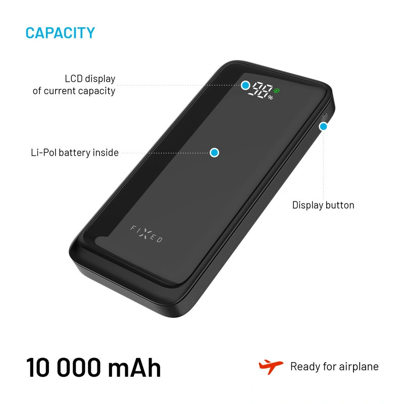 FIXED Zen2 10 USB-C PD 20W Power Bank 10.000 mAh Svart - 8017796