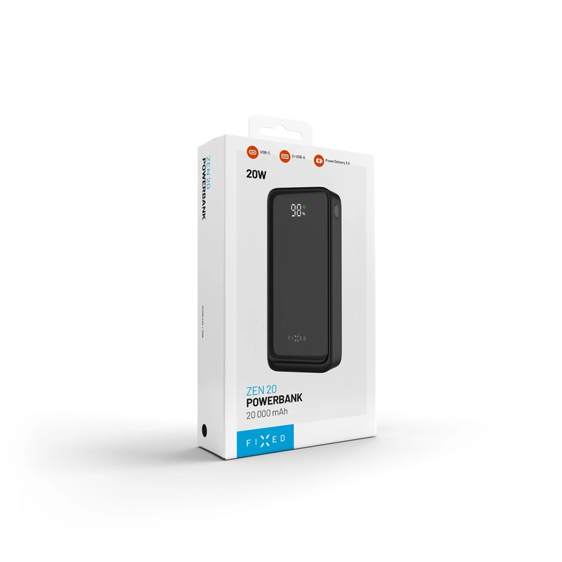 FIXED Zen2 20 USB-C PD 20W Power Bank 20.000 mAh Svart - 8017797