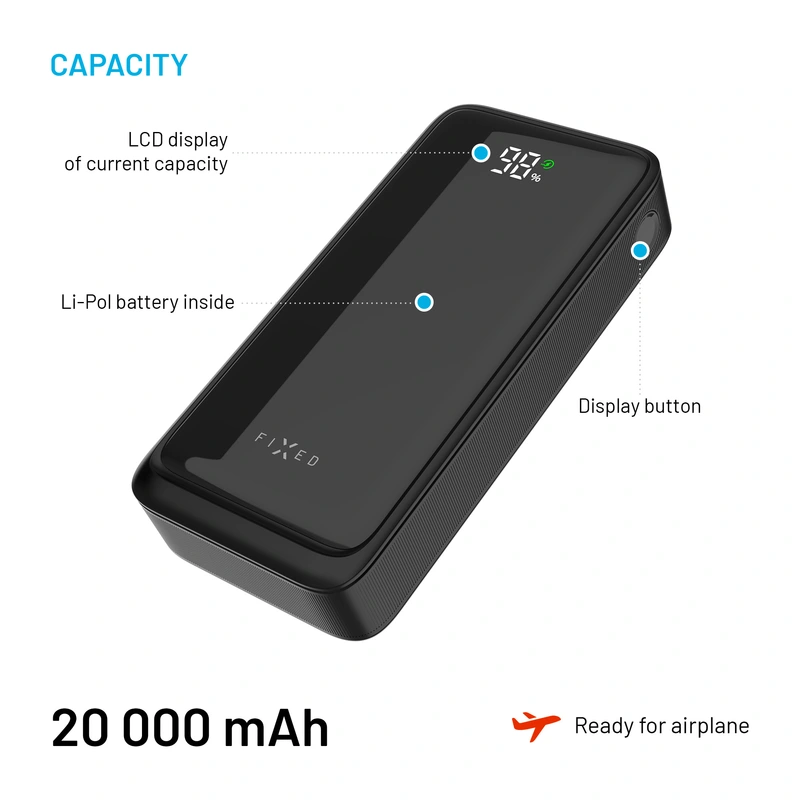 FIXED Zen2 20 USB-C PD 20W Power Bank 20.000 mAh Svart - 8017797