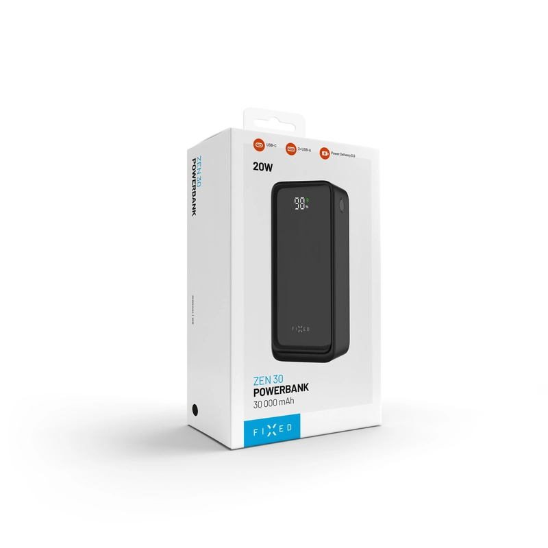 FIXED Zen2 30 USB-C PD 20W Power Bank 30.000 mAh Svart - 8017798