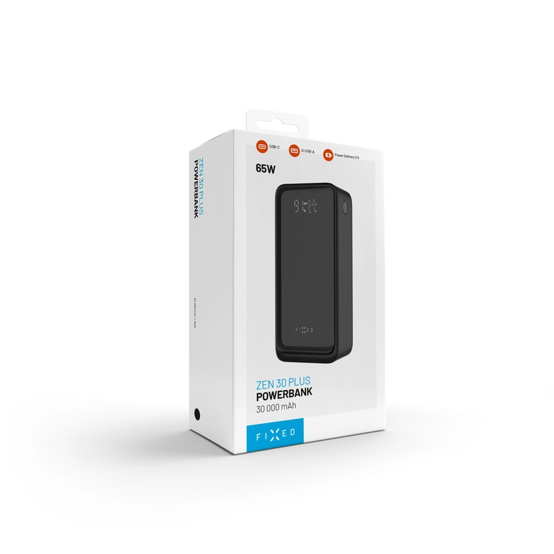 FIXED Zen2 30 Plus USB-C 65W Power Bank 30.000 mAh Svart - 8017799