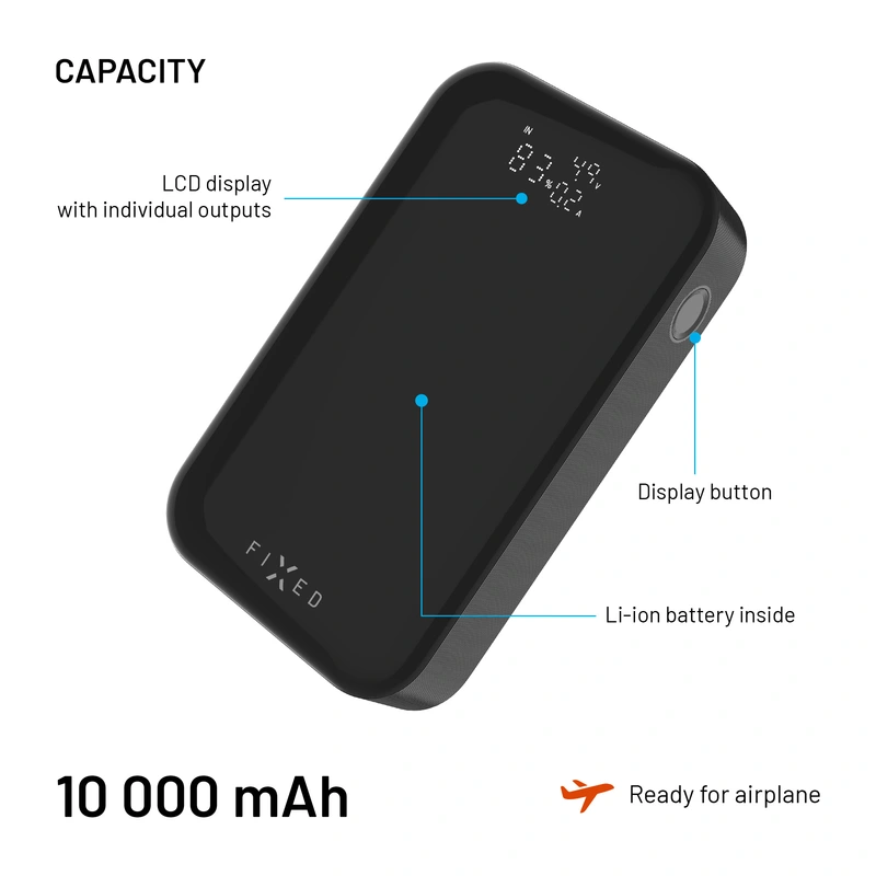 FIXED Zen 10 PRO USB-C PD 30W Power Bank 10.000mAh Svart - 8017800