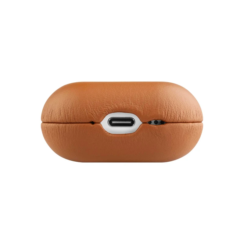 FIXED Äkta läderfodral för Airpods 4/4 ANC Brun - 8017976