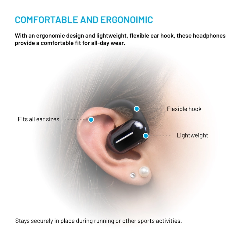 FIXED Nods trådlöst headset IPX5 BT5.3 Svart - 8017977