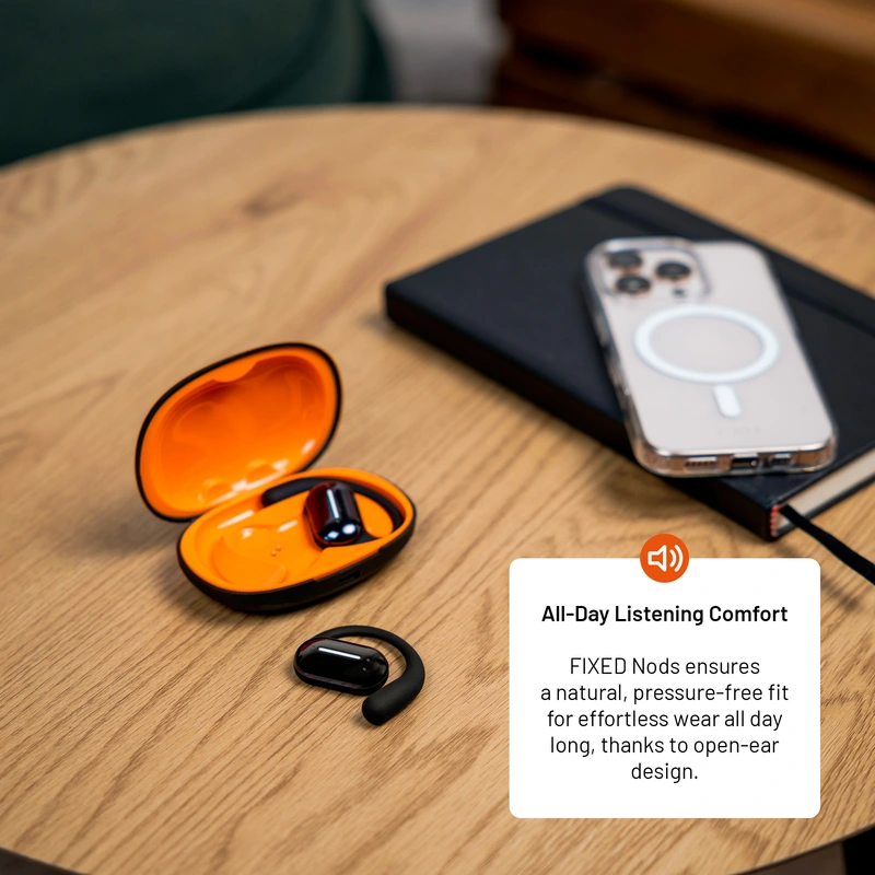 FIXED Nods trådlöst headset IPX5 BT5.3 Svart - 8017977