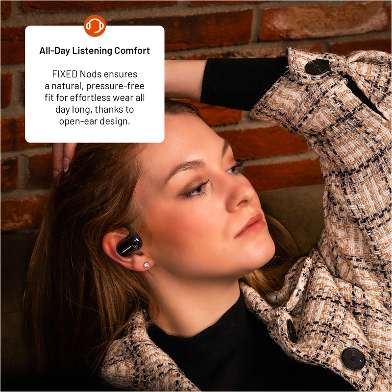 FIXED Nods trådlöst headset IPX5 BT5.3 Svart - 8017977