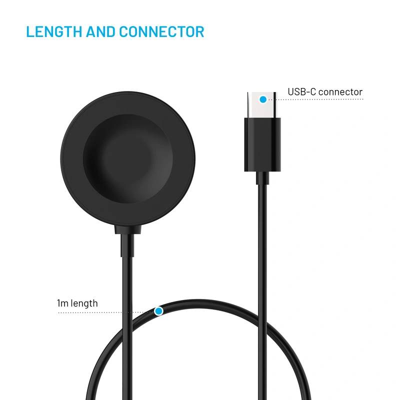 FIXED USB-C Laddningskabel Huawei Watch GT-serien Svart - 8017992