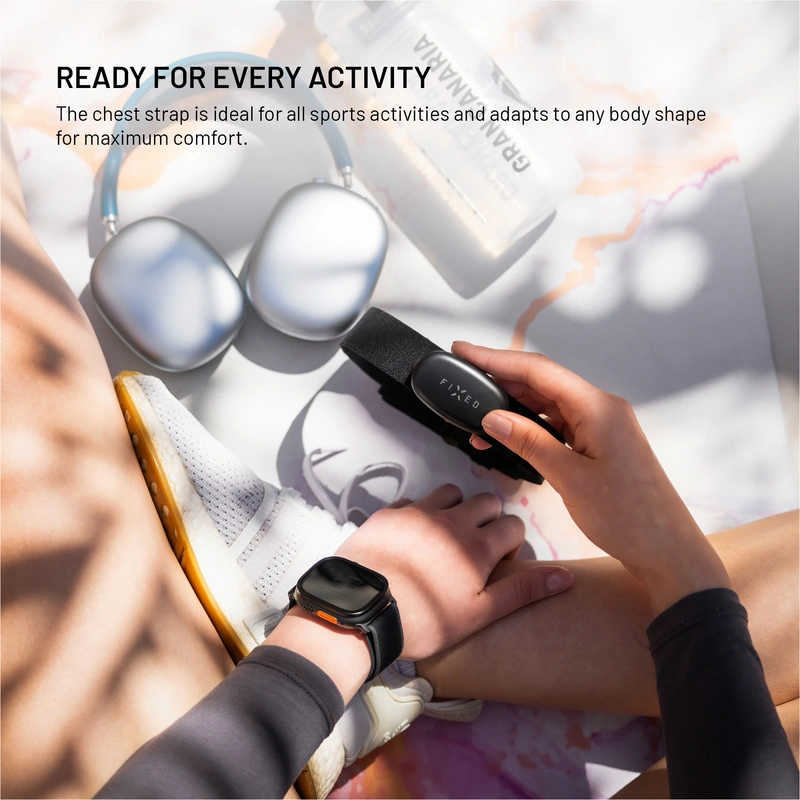 FIXED PULSE DUAL Pulsmätare med bröstband (HR+HRV) Svart - 8018042