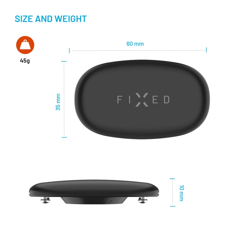 FIXED PULSE DUAL Pulsmätare med bröstband (HR+HRV) Svart - 8018042