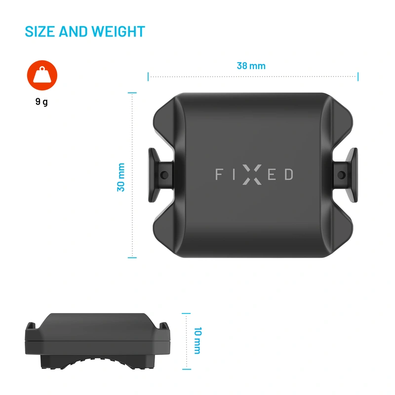 FIXED Spin Kadens-/hastighetssensor svart - 8018043