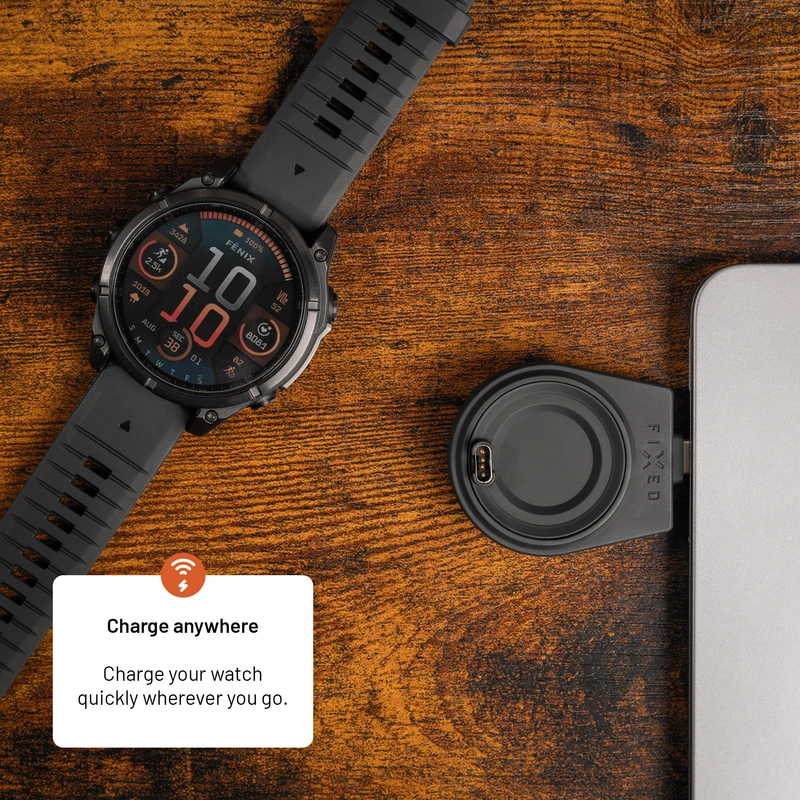 FIXED Trådlös USB-C laddare för Garmin Watch Svart - 8018108