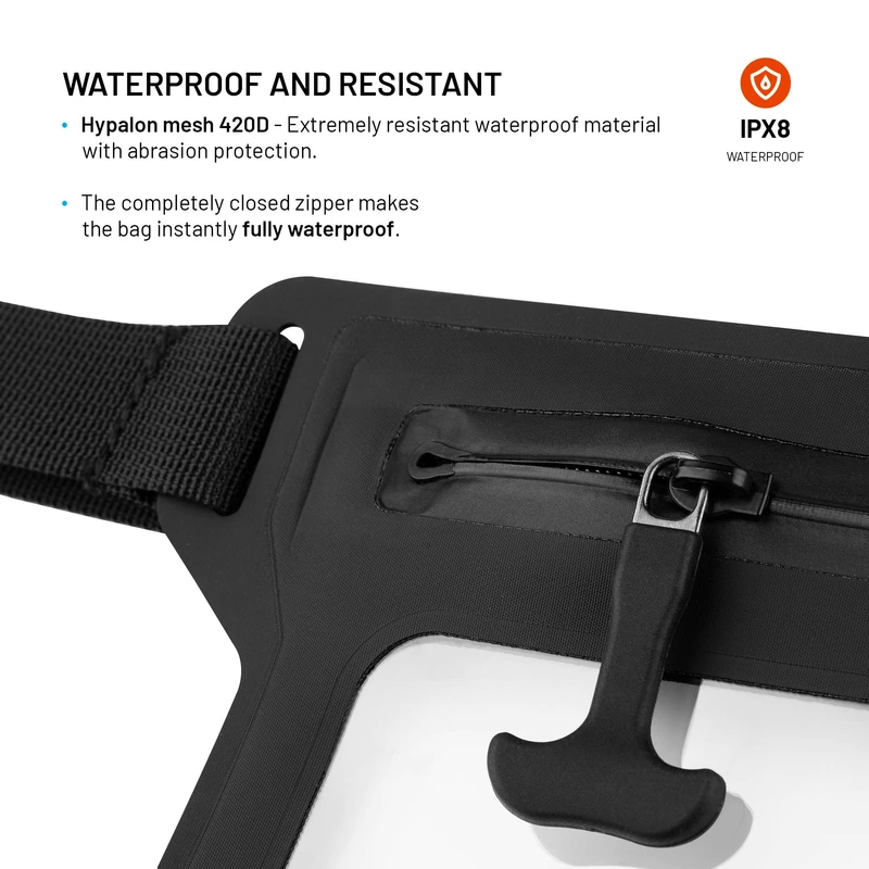 FIXED DRY BELT Vattentät midjeväska för smartphones Svart - 8018137