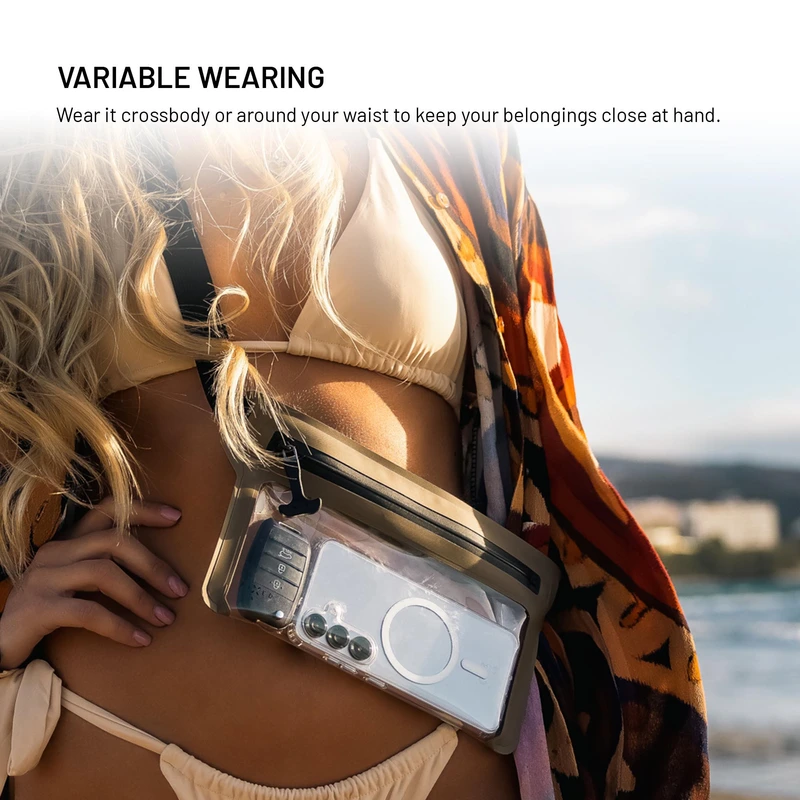 FIXED DRY BELT Vattentät midjeväska för smartphones Khaki - 8018138