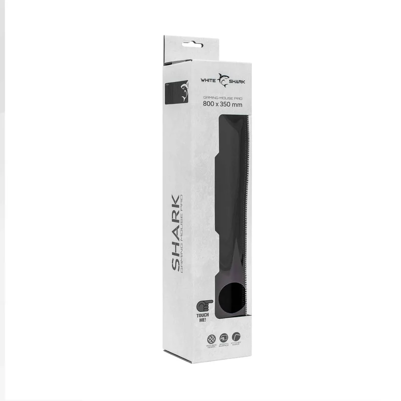 White Shark SHARK XL Spelmusmatta 800x350mm Svart/Vit - 2053977