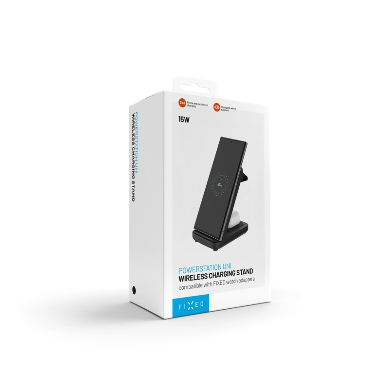 FIXED 2in1 Universal Trådlös Laddstation Svart - 8018207