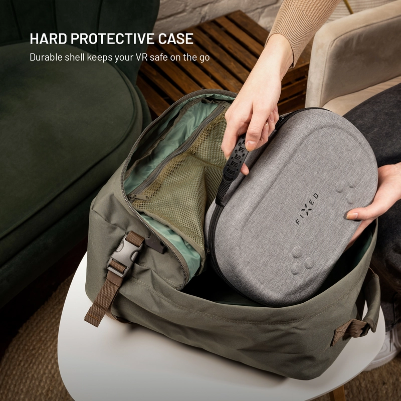 FIXED VR PROTECT Skyddsfodral till Meta Quest 3/3S Ljusgrå - 8018210