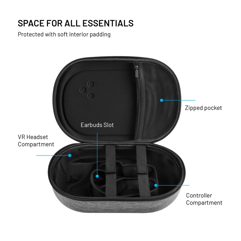 FIXED VR PROTECT Skyddsfodral till Meta Quest 3/3S Ljusgrå - 8018210