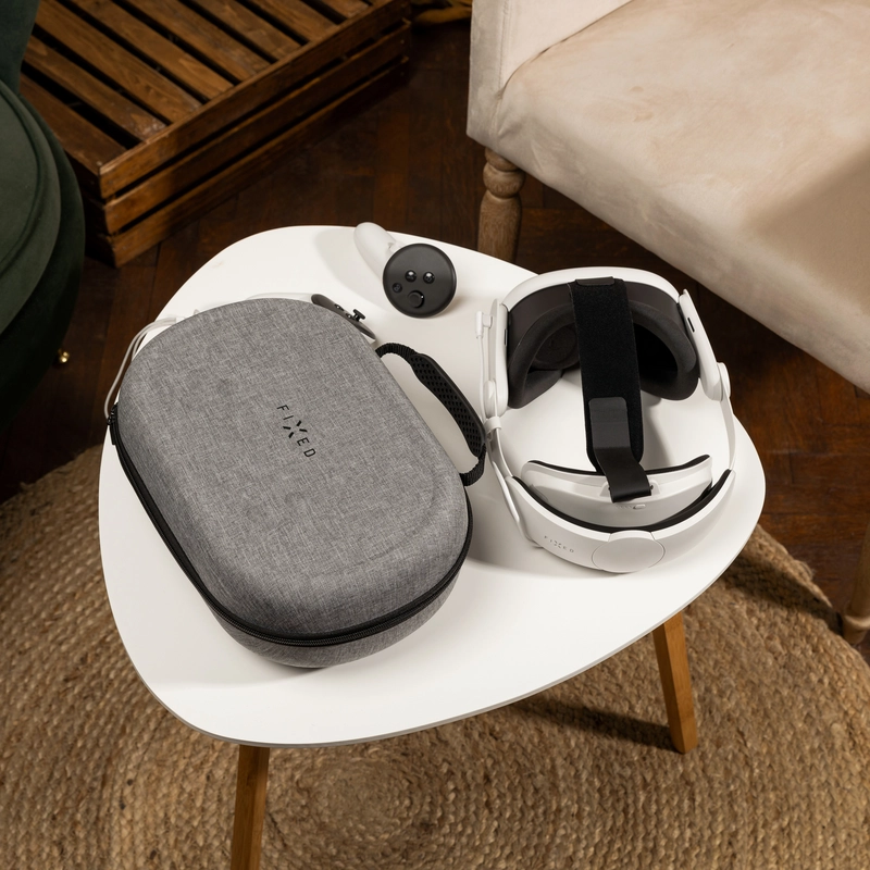 FIXED VR PROTECT Skyddsfodral till Meta Quest 3/3S Ljusgrå - 8018210
