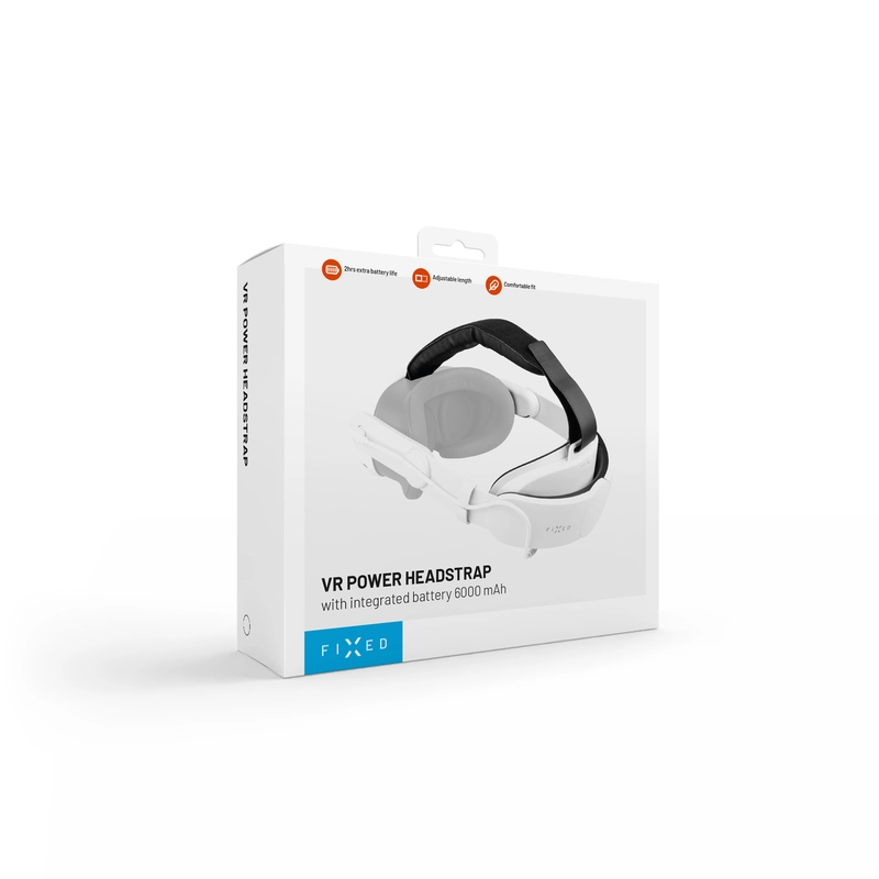 FIXED VR POWER 6.000mAh Huvudband med reservström för Meta Quest 3/3S Vit - 8018211