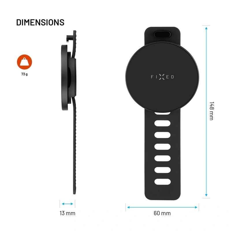 FIXED MagGrip Active Smartphone-hållare för styret Svart - 8018301