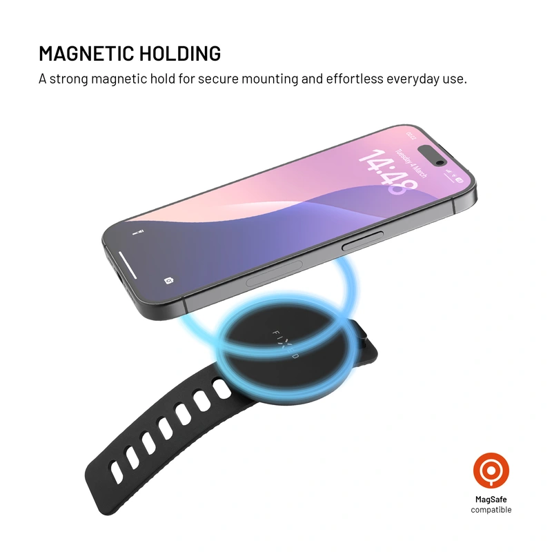 FIXED MagGrip Active Smartphone-hållare för styret Svart - 8018301