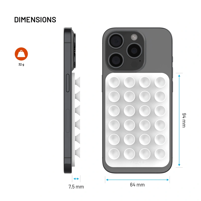 FIXED MAGMATE MagSafe-hållare med sugkoppar Vit - 8018334