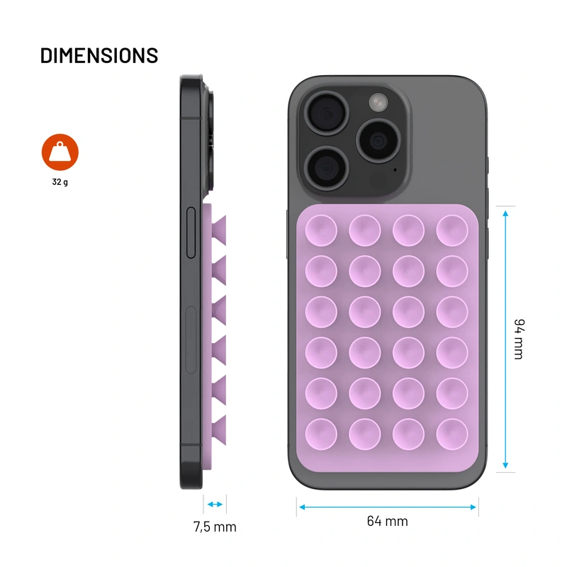 FIXED MAGMATE MagSafe-hållare med sugkoppar Rosa - 8018335