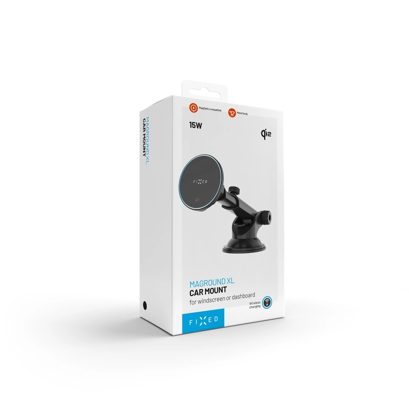 FIXED MagRound2 XL 15W Telefonhållare för vindruta/dashboard - 8018353
