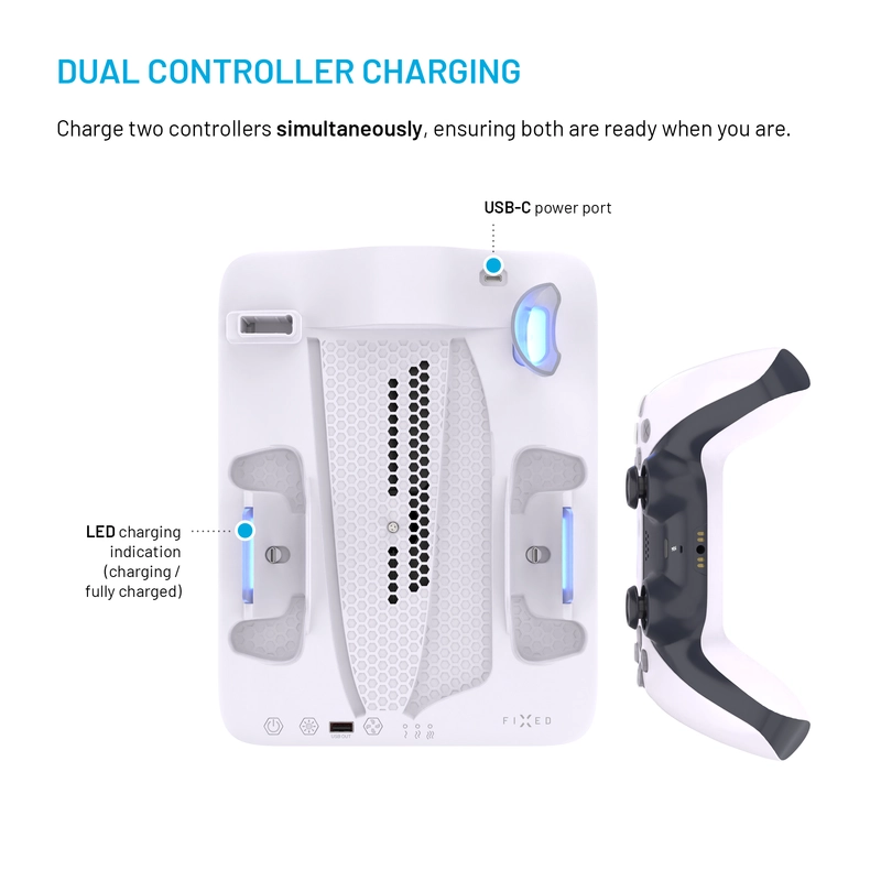 FIXED Multifunktionell Dockingstation till PS5 Pro/Slim - 8018354