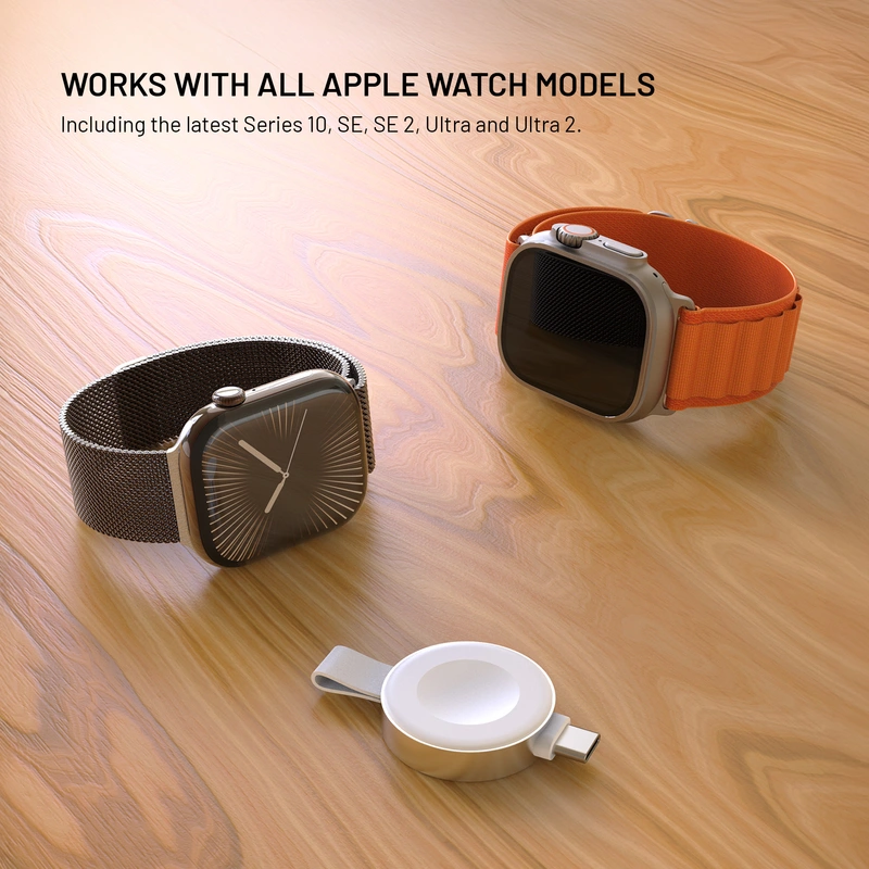 FIXED Trådlös USB-C laddare för Apple Watch Vit - 8018355