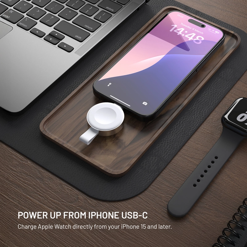 FIXED Trådlös USB-C laddare för Apple Watch Vit - 8018355