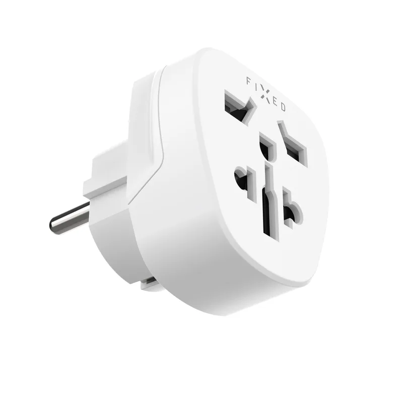 FIXED Reseadapter Schuko EU/Världen Vit - 8018357
