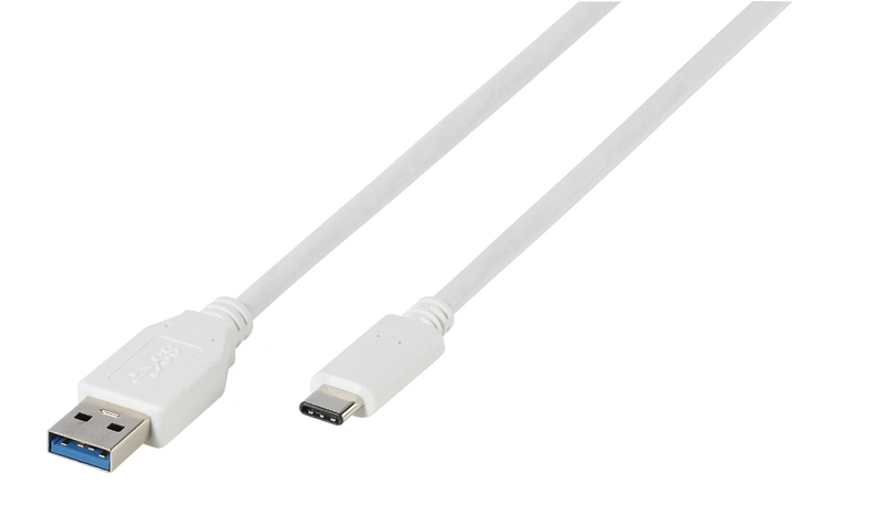 Vivanco USB-C/USB-A 3.1 kabel 1m Vit - 2837560