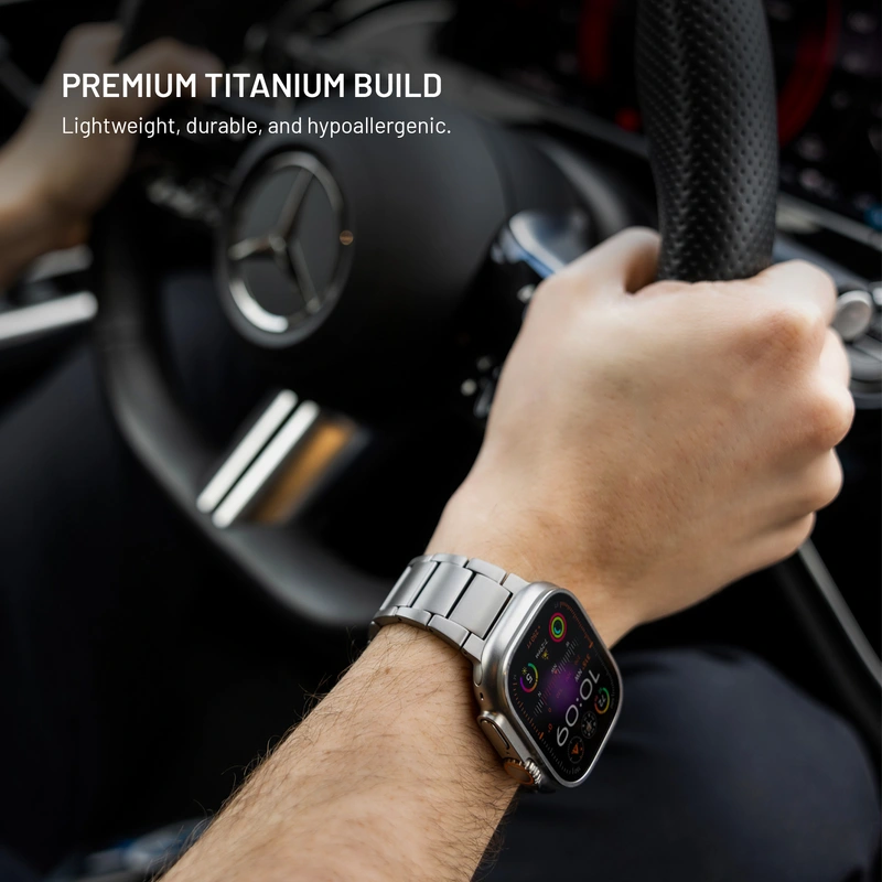 FIXED Titanarmband för Apple Watch 42/44/45/46/49mm Naturlig titan - 8018385