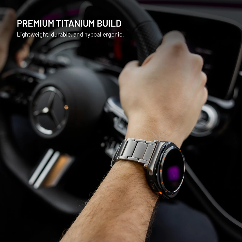 FIXED Titanrem för Garmin QuickFit 22mm Naturlig titan - 8018389