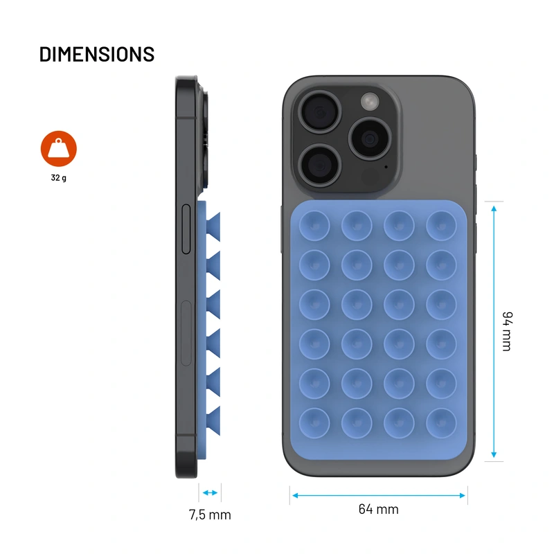 FIXED MAGMATE MagSafe-hållare med sugkoppar Blå - 8018404