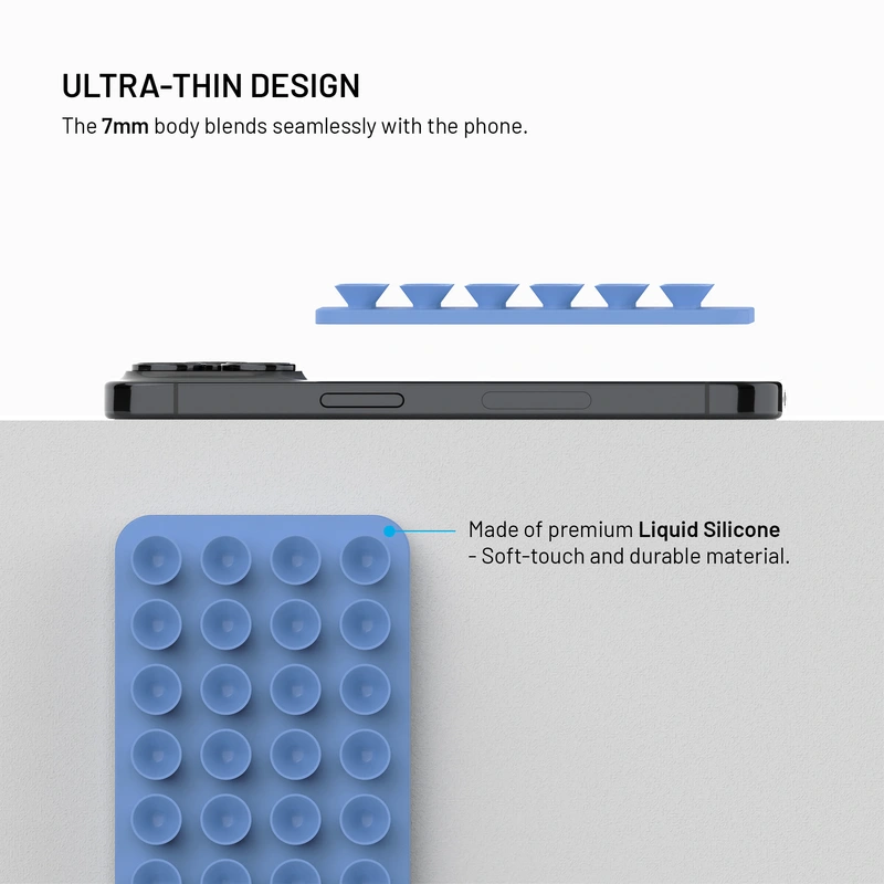 FIXED MAGMATE MagSafe-hållare med sugkoppar Blå - 8018404