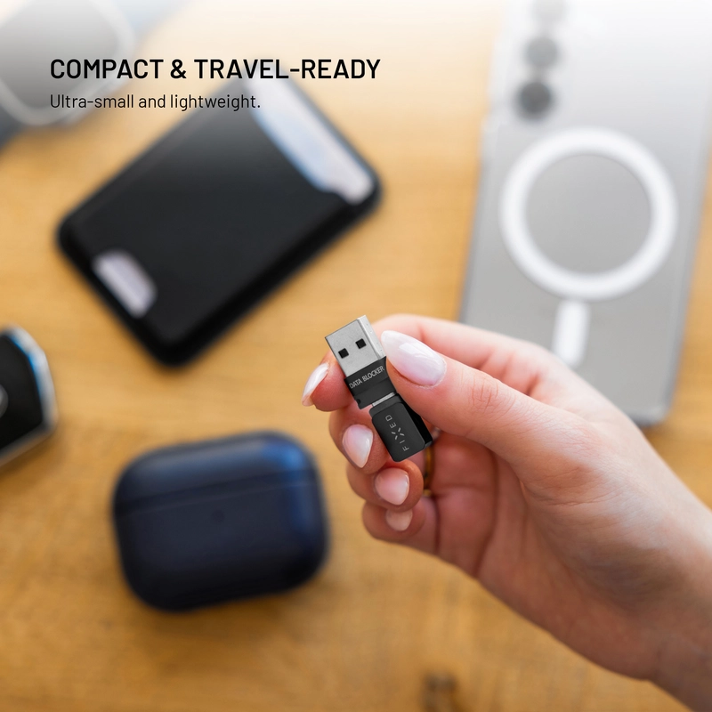 FIXED Data Blocker 2in1 USB-A & USB-C 240W för säker laddning Svart - 8018432