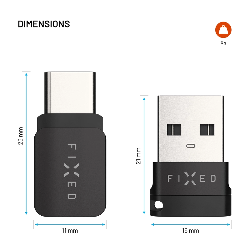 FIXED Data Blocker 2in1 USB-A & USB-C 240W för säker laddning Svart - 8018432
