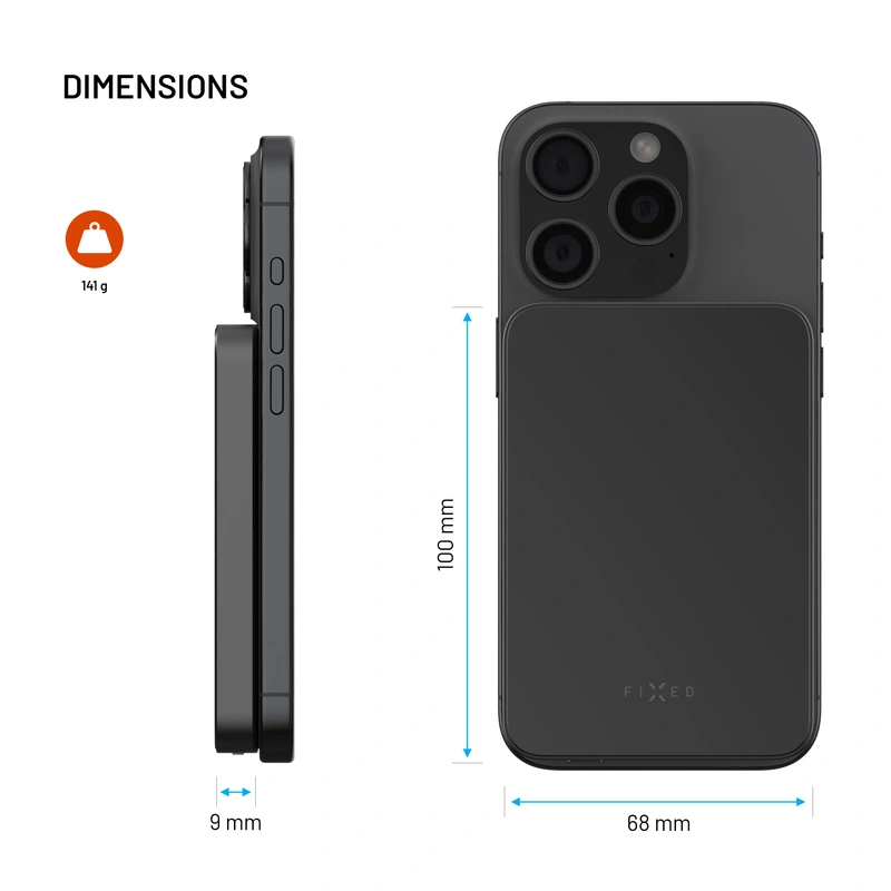 FIXED MagZen 5 Crystal Qi2 standard 5000 mAh Svart - 8018604