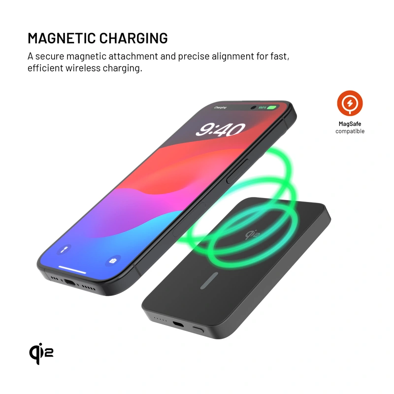 FIXED MagZen 5 Crystal Qi2 standard 5000 mAh Svart - 8018604