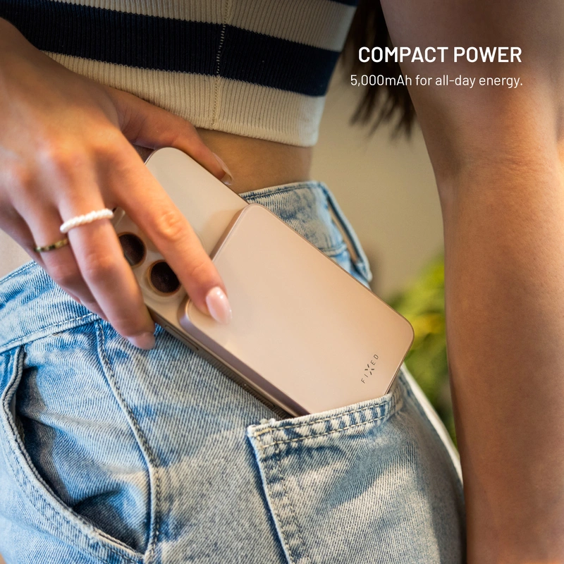 FIXED MagZen 5 Crystal Qi2 standard 5000 mAh Rosa - 8018605