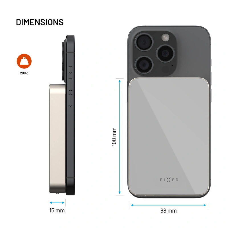 FIXED MagZen 10 Crystal Qi2 Standard 10.000 mAh Titan - 8018607