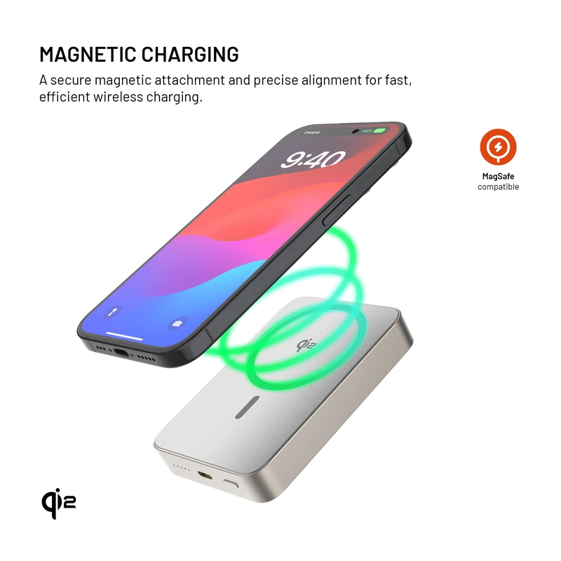 FIXED MagZen 10 Crystal Qi2 Standard 10.000 mAh Titan - 8018607