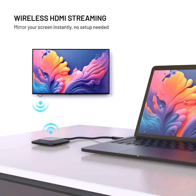 FIXED AirLink Trådlös USB-C/HDMI-sändare Svart - 8018637