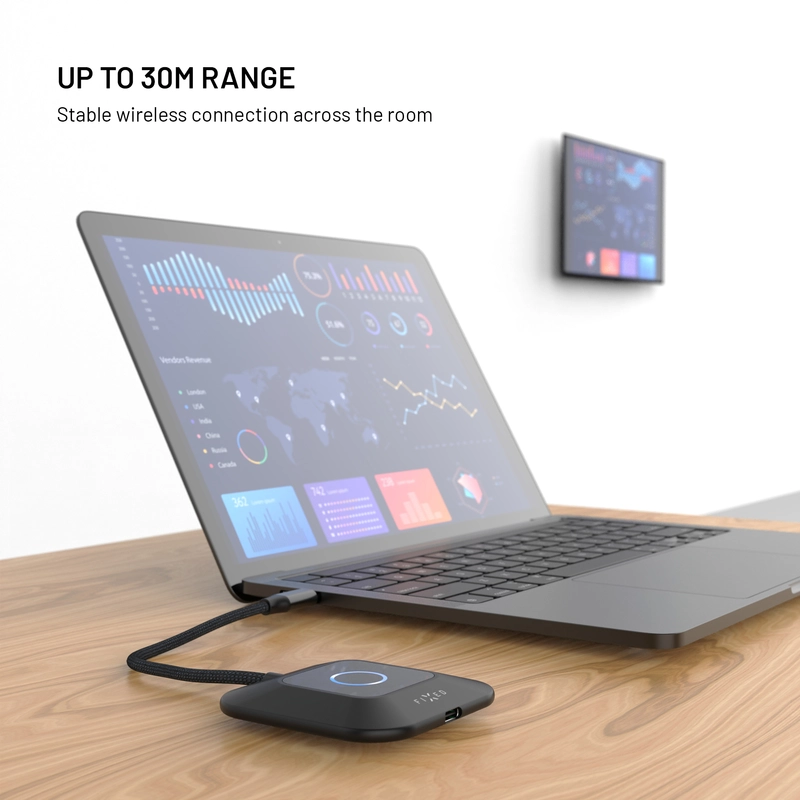 FIXED AirLink Trådlös USB-C/HDMI-sändare Svart - 8018637