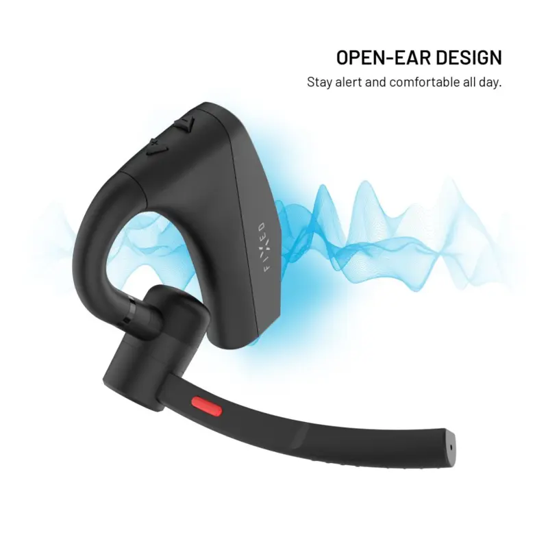 FIXED Talk Pro Trådlös Open-Ear Mono Headset med ENC Svart - 8018658